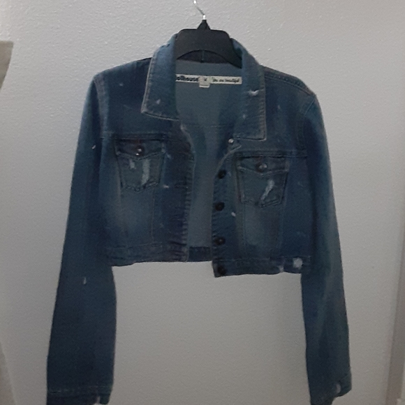 Cropped jean jacket - Picture 1 of 3